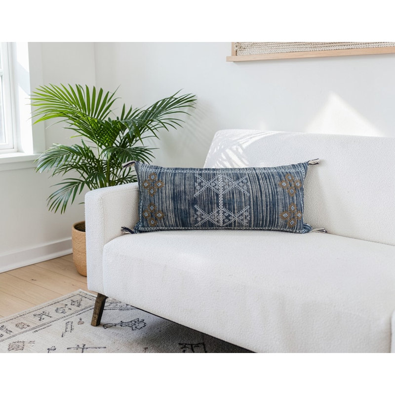 Housse de coussin rectangulaire 100% coton Chalino