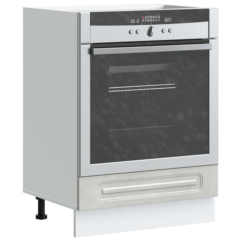 Oven Cabinet Kalmar Engineered Wood, Concrete Grey