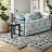 Reversible Modern Bedding Set, Aqua Cotton Design For Twin Daybed