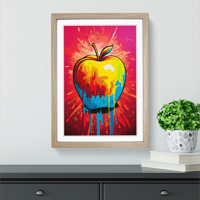 Single Picture Frame Print on Wood, 46cm H x 34cm W, Oak Framed