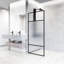 Paroi de douche fixe encadrée avec verre à cannelures 3/8 po l 34 po x H 74 po Essex-60166274