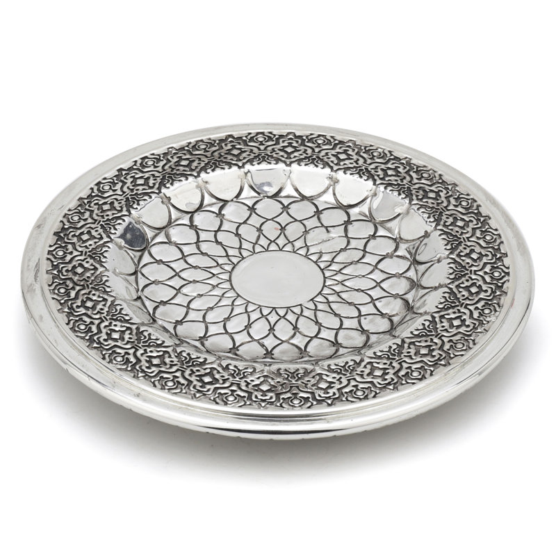 Sous-verre 5,51 po calice en résine de polyester, Argent