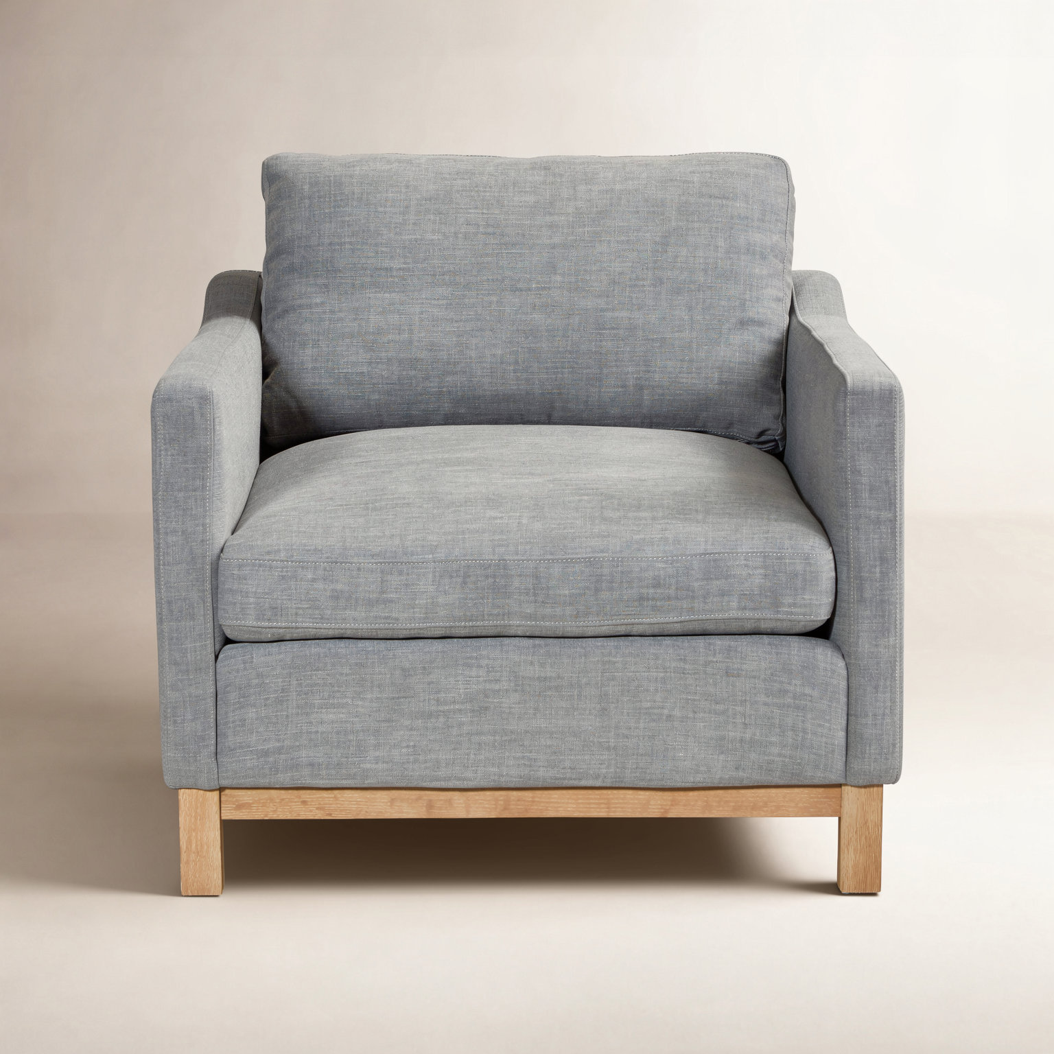 Cami Oak Armchair, Charcoal Polyester Blend