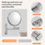 8 po Petit miroir de maquillage mural grossissant rond et télescopique-97836032