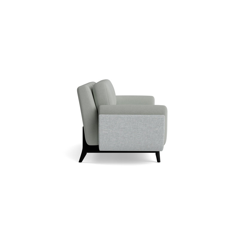 Regatta 100 Sofa, Boucle-Mineral GreenTextured Slub Weave-Sky Blue, Black
