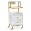 Chariot utilitaire avec tiroirs de rangement, chariot avec porte-outils en métal et panier-117586501-128124265