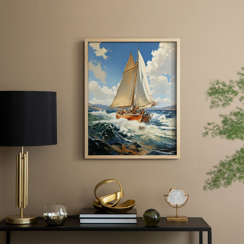 NAUTICAL Series CCCCXXV, reproduction encadrée - bois massif, H 21 po x l 17 po