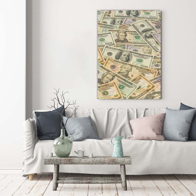 Dollar Banknotes - Wrapped Canvas Print