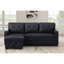 Canapé-lit convertible à 4 places avec méridienne escamotable et rangement en lin noir, coussins de dossier amovibles, canapé-lit simple pour nuit d'invités, largeur 82, profondeur 53, hauteur 34,5, lin 190,5 lb