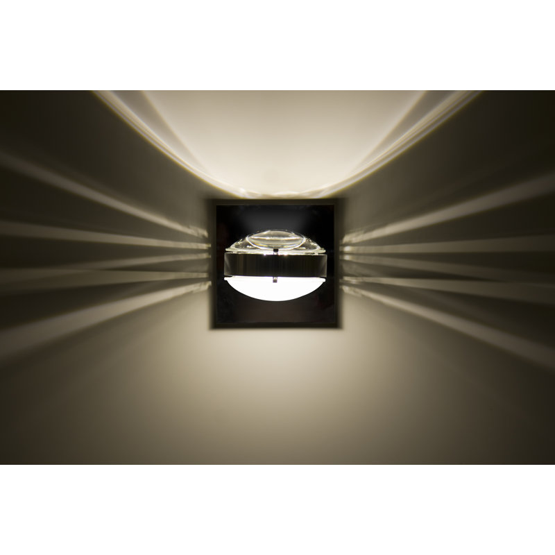Optos Wall Light, Chrome, Clear/Frost