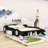 Race Car-Shaped Platform Bed with Shelves-1556231195-1556231268