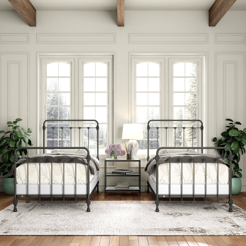 160 Picket Fence Bed | Complete Standard, Twin, Gunmetal