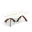 Entwine - Rectangular 42IN x 72IN Glass Top Table - Natural Walnut Finish-58930056-58930058