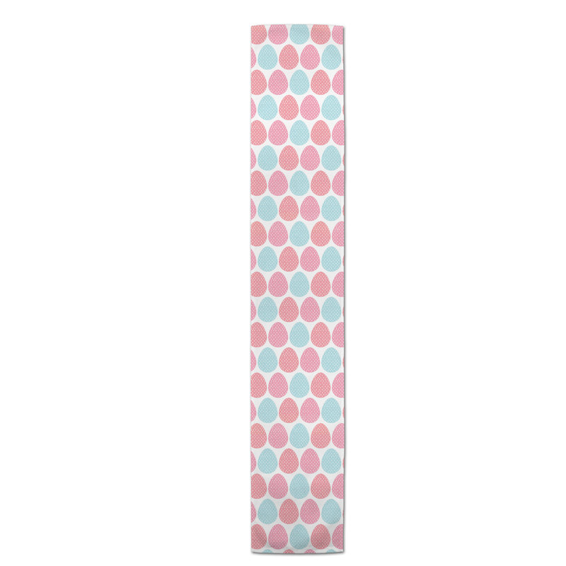 Chemin de table en coton Prusse, L 72 po x l 16 po