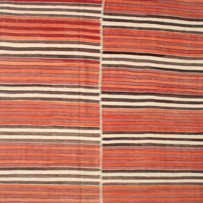 Tapis orange rayé Jessia