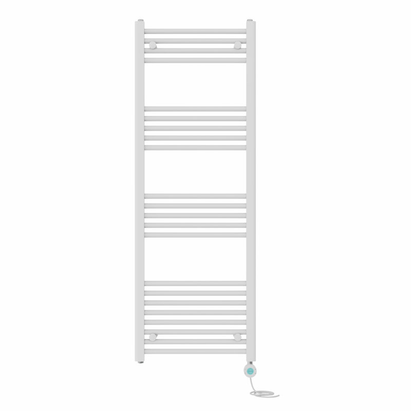 Shannen Straight Towel Rail Heated Towel Rails, 140cm H x 50cm W x 3cm D, White