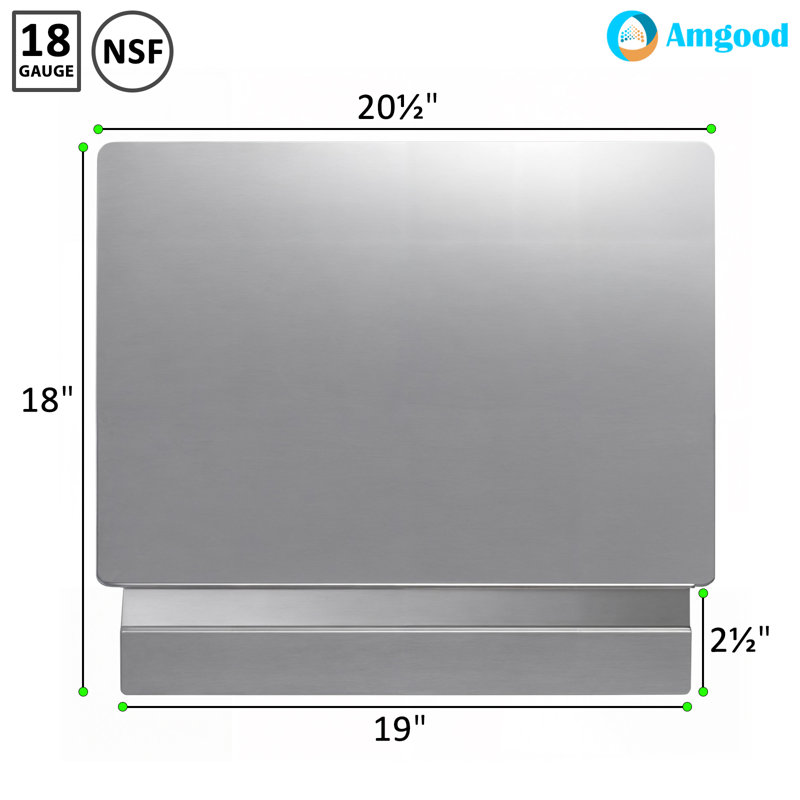 Protection anti-éclaboussures pour friteuse 20,5 po x 18 po Amgood