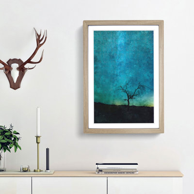 Arizona Tree Beneath The Stars - Single Picture Frame Painting on MDF