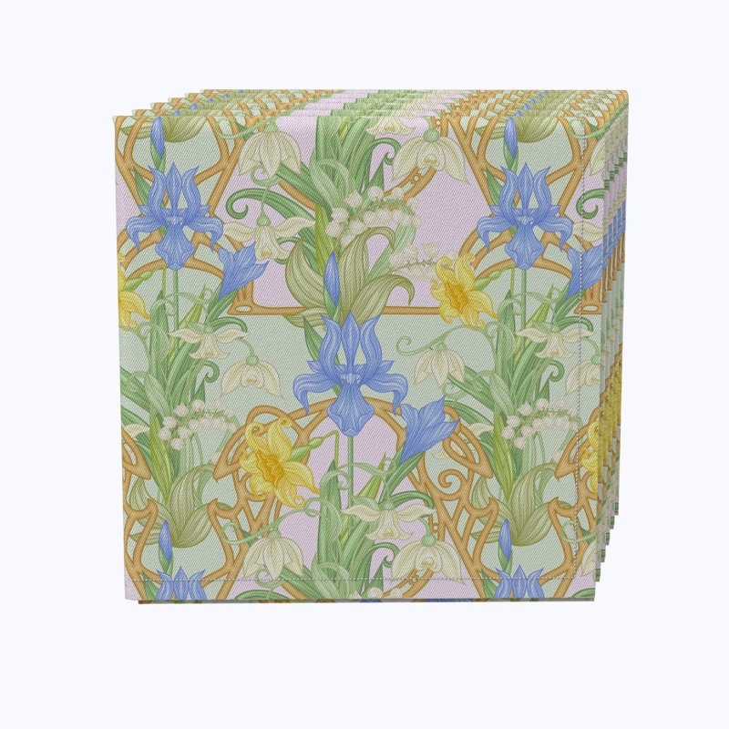 100% Cotton Floral Square Napkin