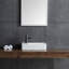 Lavabo de salle de bain mural rectangulaire en céramique blanche 18 "x 10" avec petit trou de robinet à gauche Turner