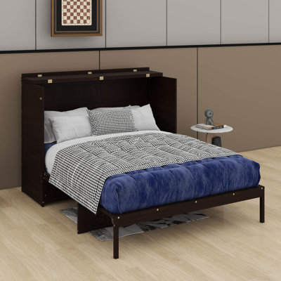Grand lit escamotable avec tiroirs et port USB