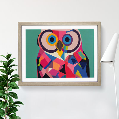 Abstract Owl in Colour - Framed Print