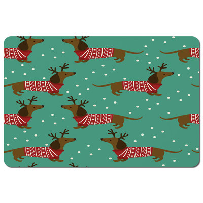 Gibbs Polyester, Wood/Bamboo No Pattern Rectangle Placemat