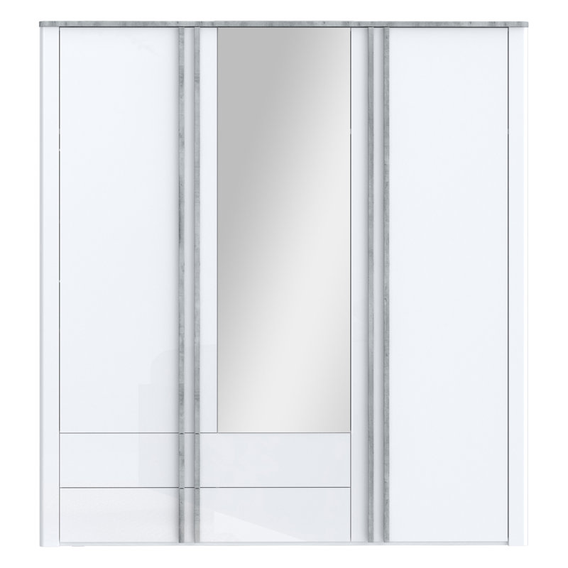 3 Door Manufactured Wood Wardrobe