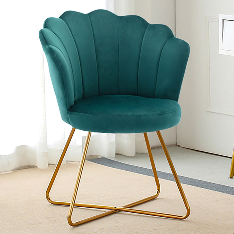 Chaise d'appoint en velours Shirene, Velours vert