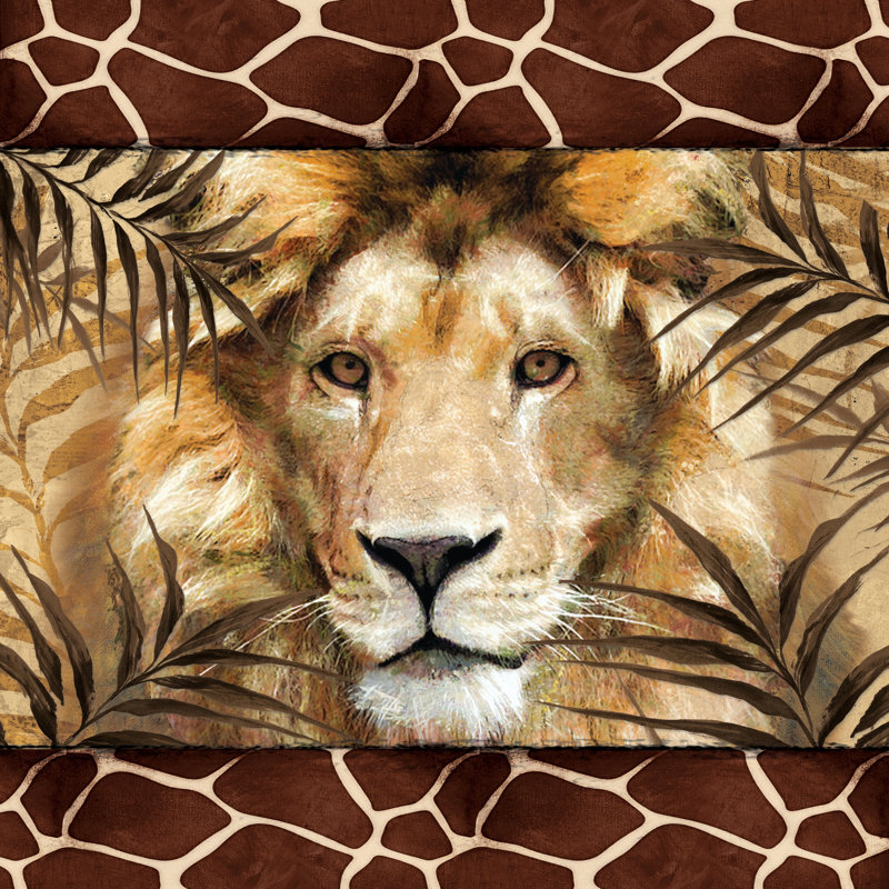 Lion Safari Set - Wrapped Canvas Print, 122cm H x 122cm W x 3.8cm D