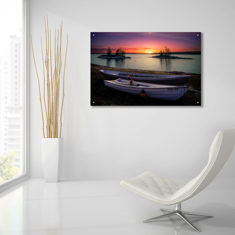 Art mural en verre Breakwater Bay «Spring Sunset Lookout Point» par Rick Berk, H 24 po x l 36 po x P 0,2 po