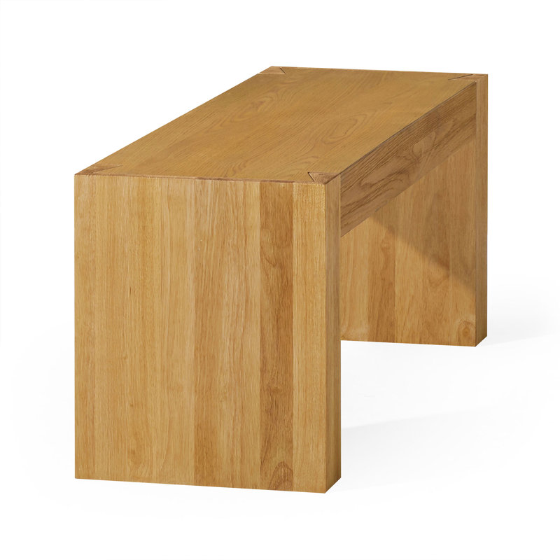 Zeno Weathered Natural Solid Wood Backless Bench