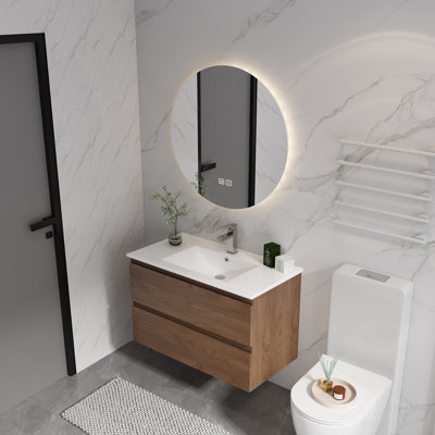 Aliyna 36'' Single Bathroom Vanity with Ceramic Top