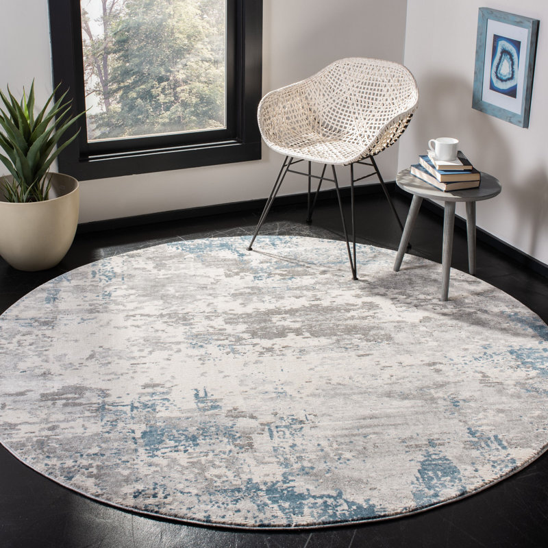 Keyra Performance Abstract Rug, Round 6'7"