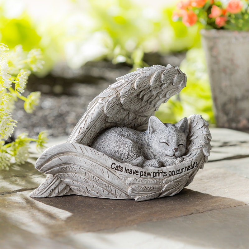 Memorial Forever Cat Garden Stone_x000D_
