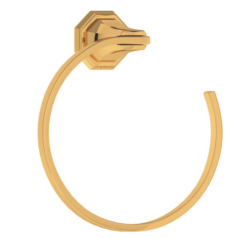 Deco Towel Ring, English Gold