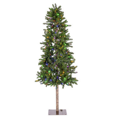 Magnificent 7 Foot Prelit Alpine Tree with Dual Color LED Lights