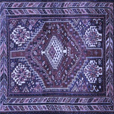 Tapis oriental mauve / rose / blanc 8 pi x 8 pi fabriqué à la machine Oriental