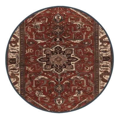 Machine Washable Persian Brown Area Rug