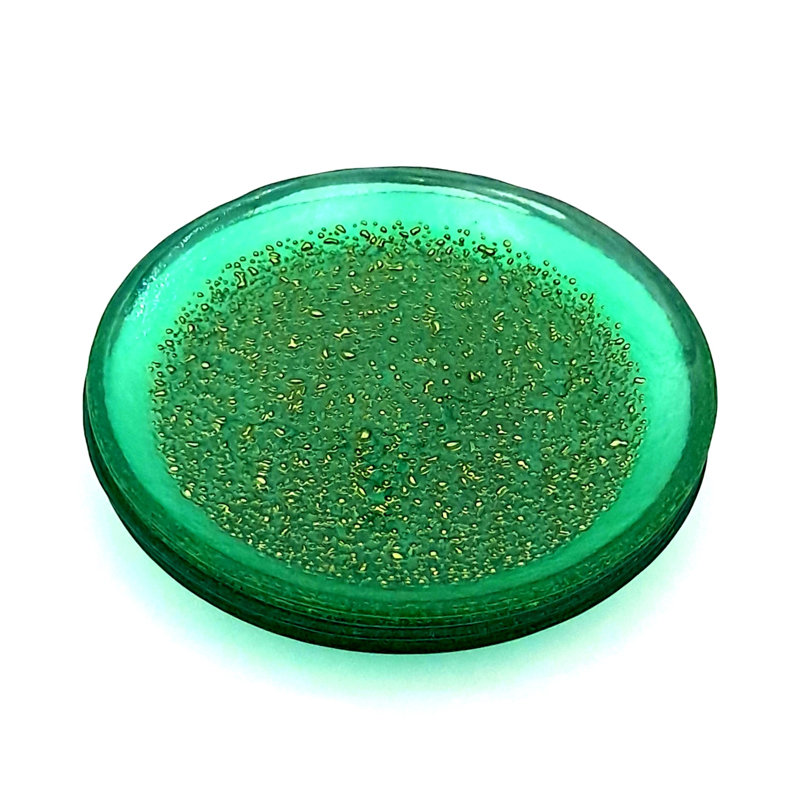 Isla 8.5" Salad or Dessert Plate, Emerald/Gold