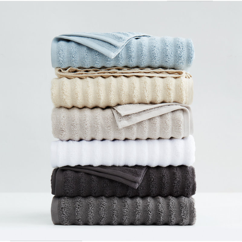 Sergio Zero Twist 6 Piece Towel Set, Black