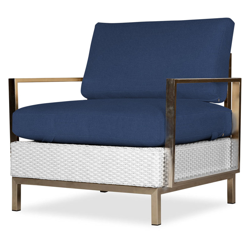 Elements Outdoor Lounge Chair, White, Cottage Pepper