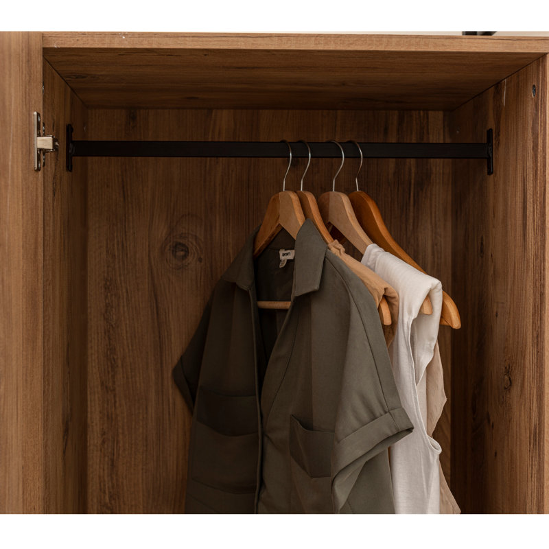Sheila 3 Door Manufactured Wood Wardrobe