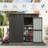 Galvanized Steel Shed With Double Lock System - 6x4ft, Black 6x4ft Metal Waterproof & Ventilation Storage