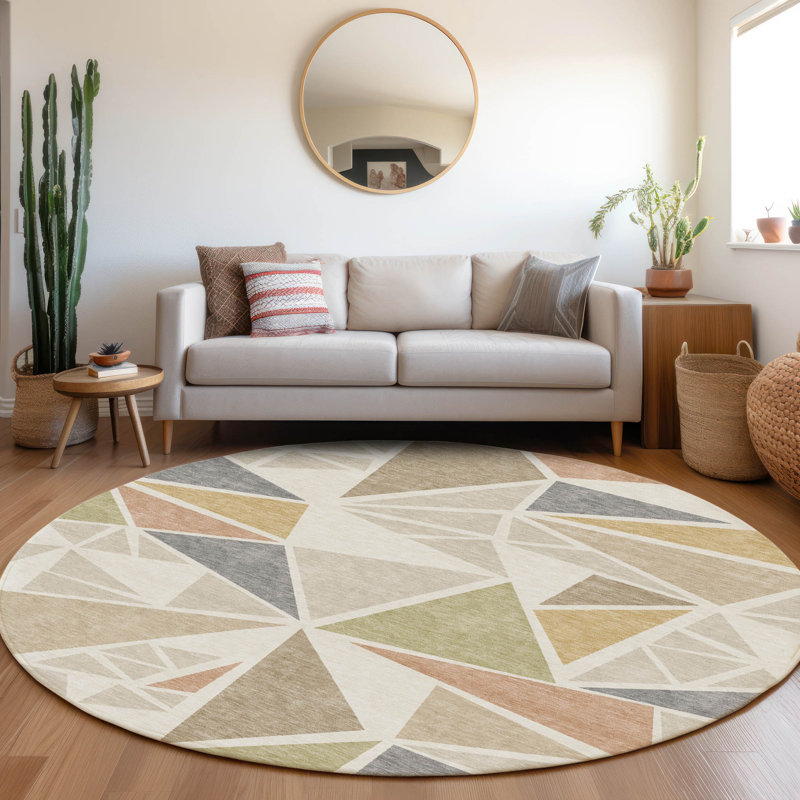 Tapis ivoire intérieur / extérieur Aristea , 3 pi x 5 pi