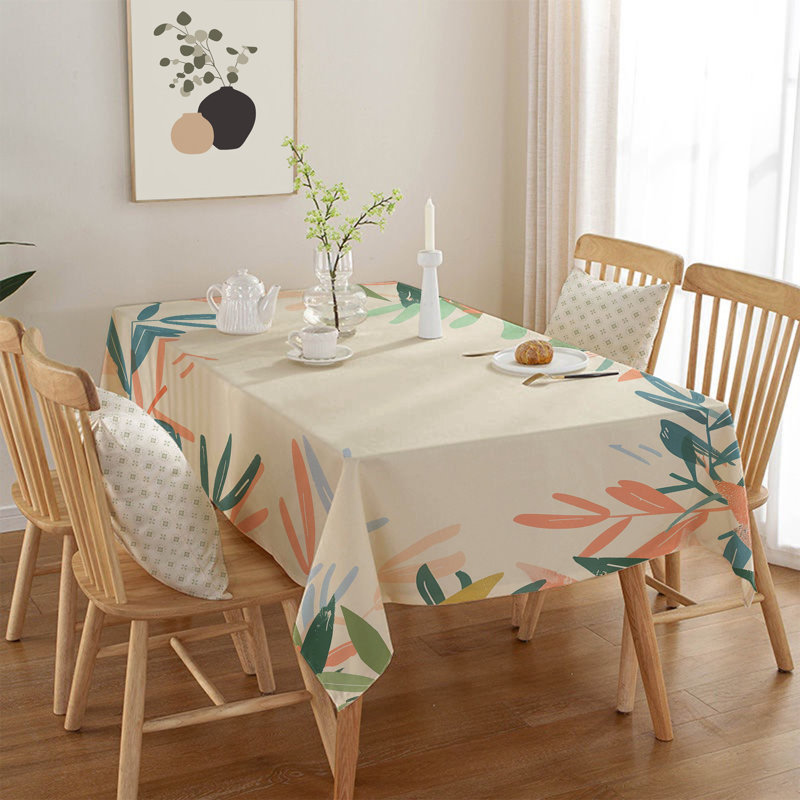 Premium Tablecloth (55 x 87 inches), 50% Cotton / 50% Polyester, Machine Washable & Ironable | Durable, Tumble Dryer Safe, Elegant Design for Dining Room & Special Occasions, Versatile & Easy Care