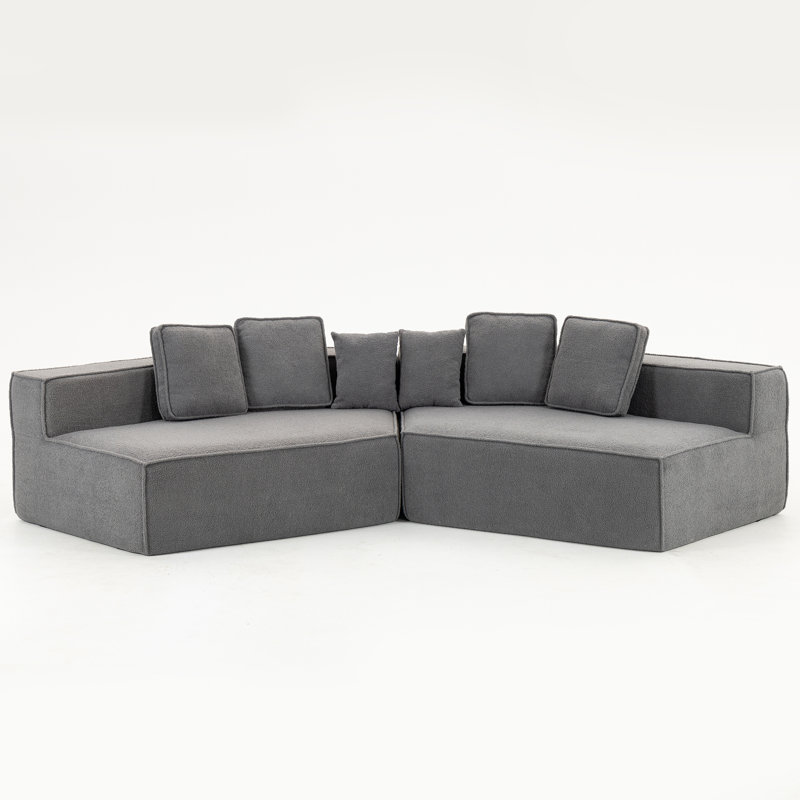 Canapés modulaires confortables, velours en peluche extra doux, utilisation familiale moderne