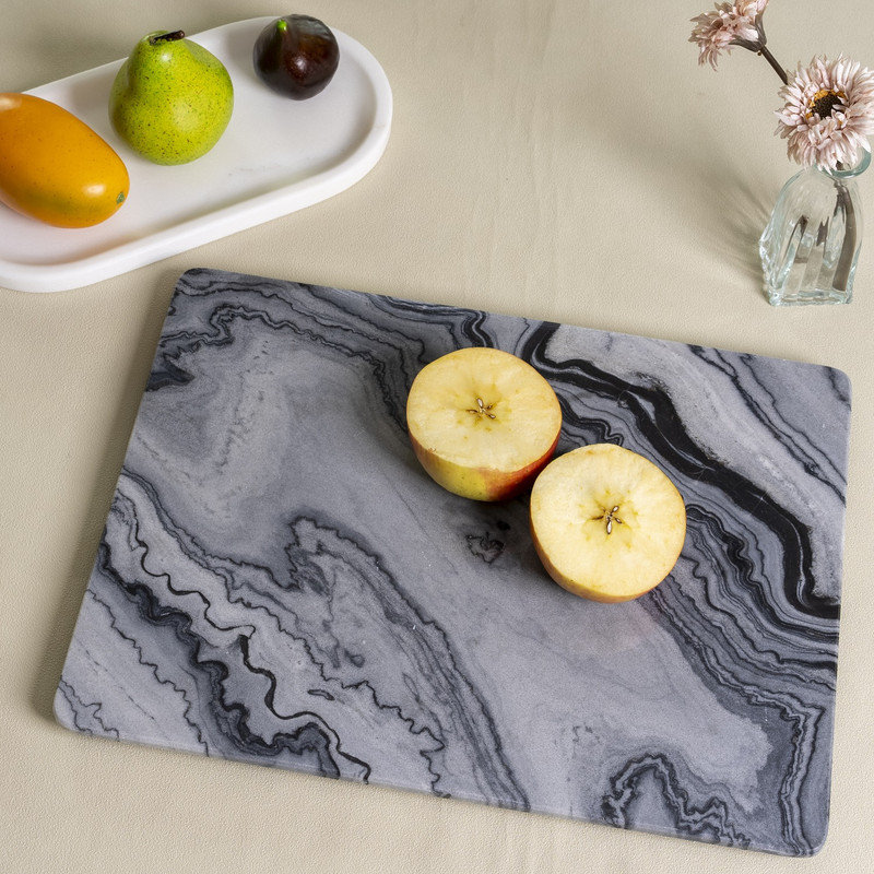 Natural Marble Cutting Board, 16*12in, Monte Grigio
