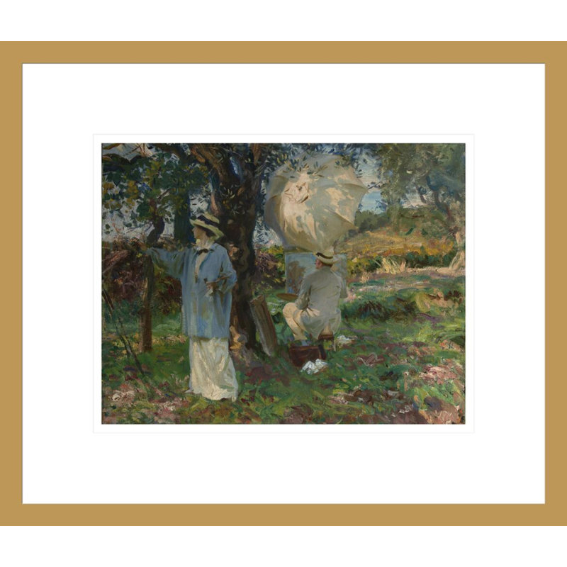 «The Sketchers» par John Singer Sargent, impression giclée sur cadre, H 13,75 po x l 16,1 po