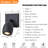 Modern Black Cordless Wall Sconce Usb-C Rechargeable Led Spotlight With Touch & Remote Control, Adjustable And Stepless Dimmable Accent Light